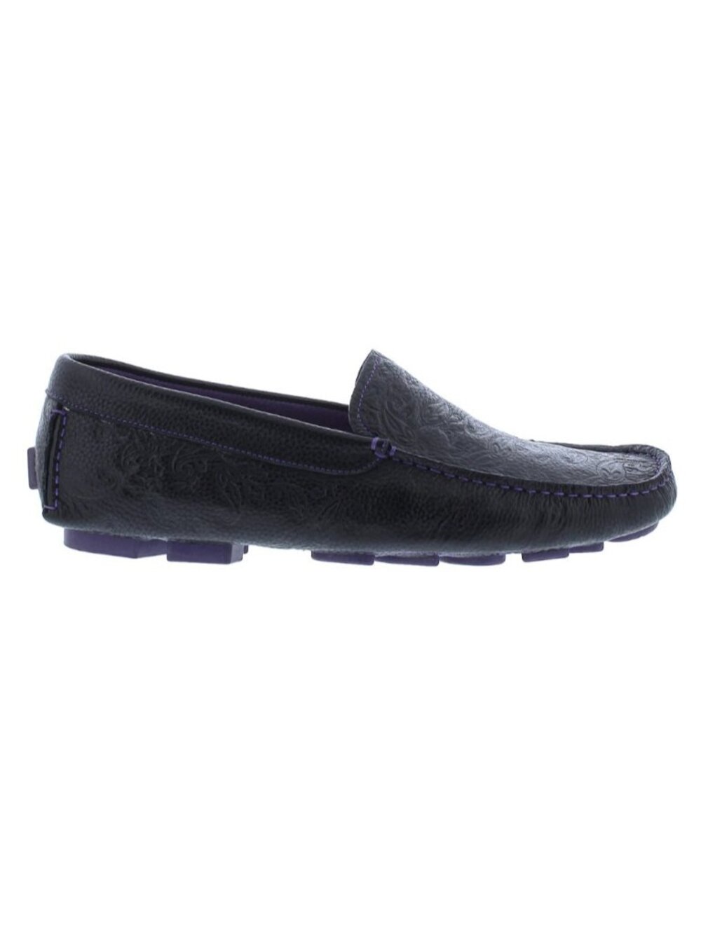 Robert Graham Mens Shoreline Driving Leather Loafer Shoes Black Size US 8.5